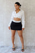 Akira Fold Over Cargo Utility Skirt